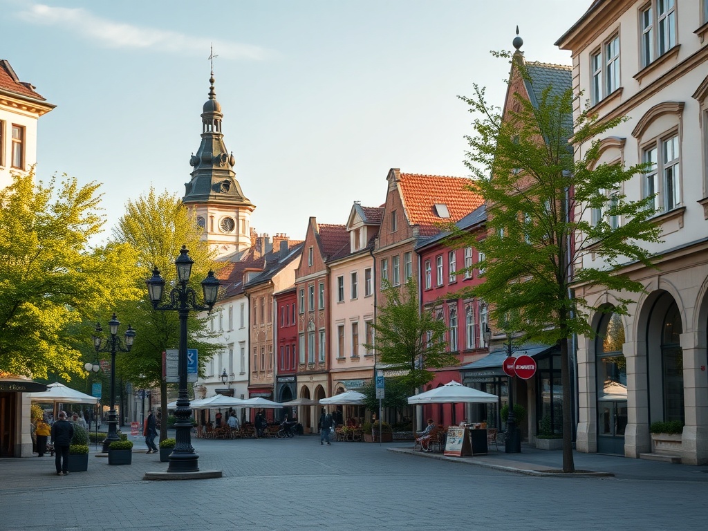 Ilustracja przedstawiająca różnorodne wydarzenia w Wysokiem Mazowieckiem: scena teatralna, dzieci podczas turnieju strażackiego, seniorzy korzystający z porad prawnych.